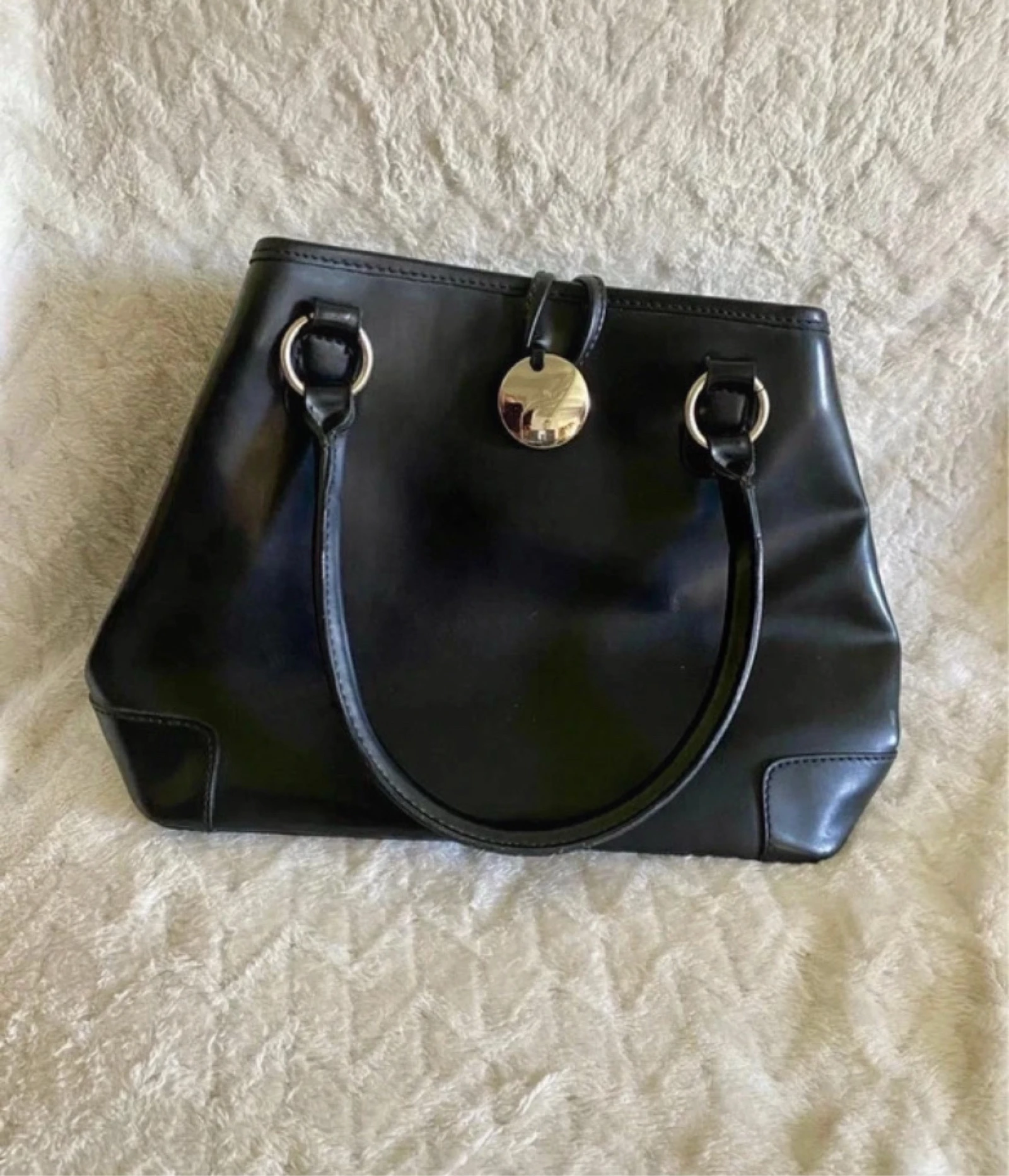 Bolsa de mão preta feminina sacola usada no ombro elegante chique escritório diário – photo 2